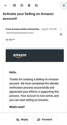 Activate your Selling on Amazon account